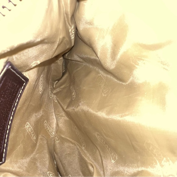 Vintage Coach crossbody bag signature brown and tan - Picture 7 of 10